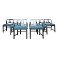 Mid-Century Modern Michael Taylor for Baker Dining Chairs W. Interlocking Circle