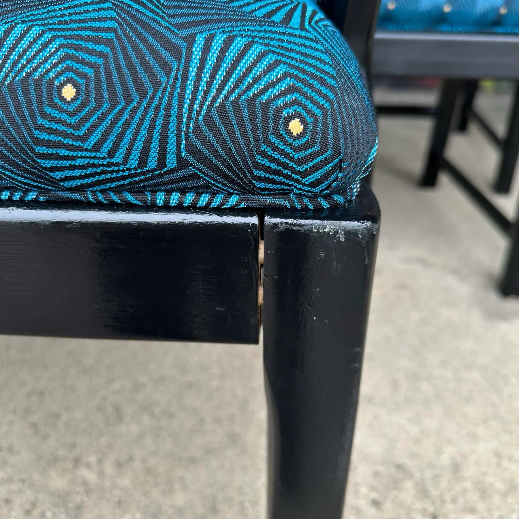 Mid-Century Modern Michael Taylor for Baker Dining Chairs W. Interlocking Circle