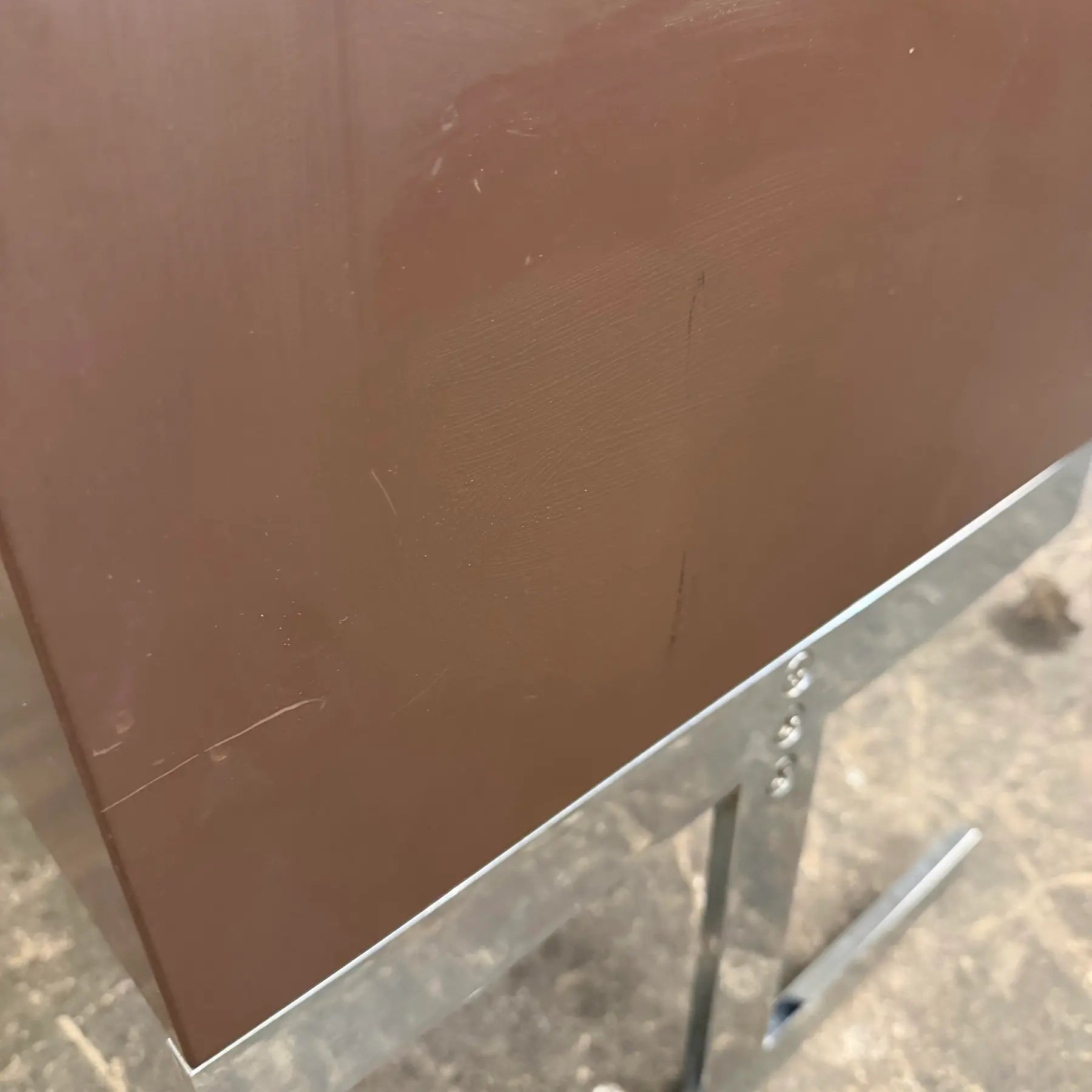 Peerless Steel Equipment Co. Walnut and Steel Credenza