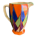 1929 Clarice Cliff Original Bizarre Athens Jug – Blue, Orange & Green Geometric