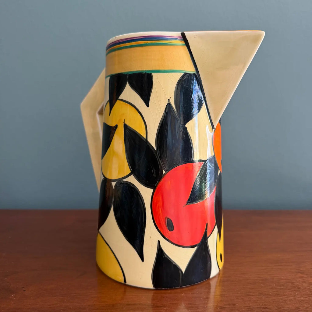 1930s Clarice Cliff Orange & Lemon Pattern Odilon Jug – Scarce Shape