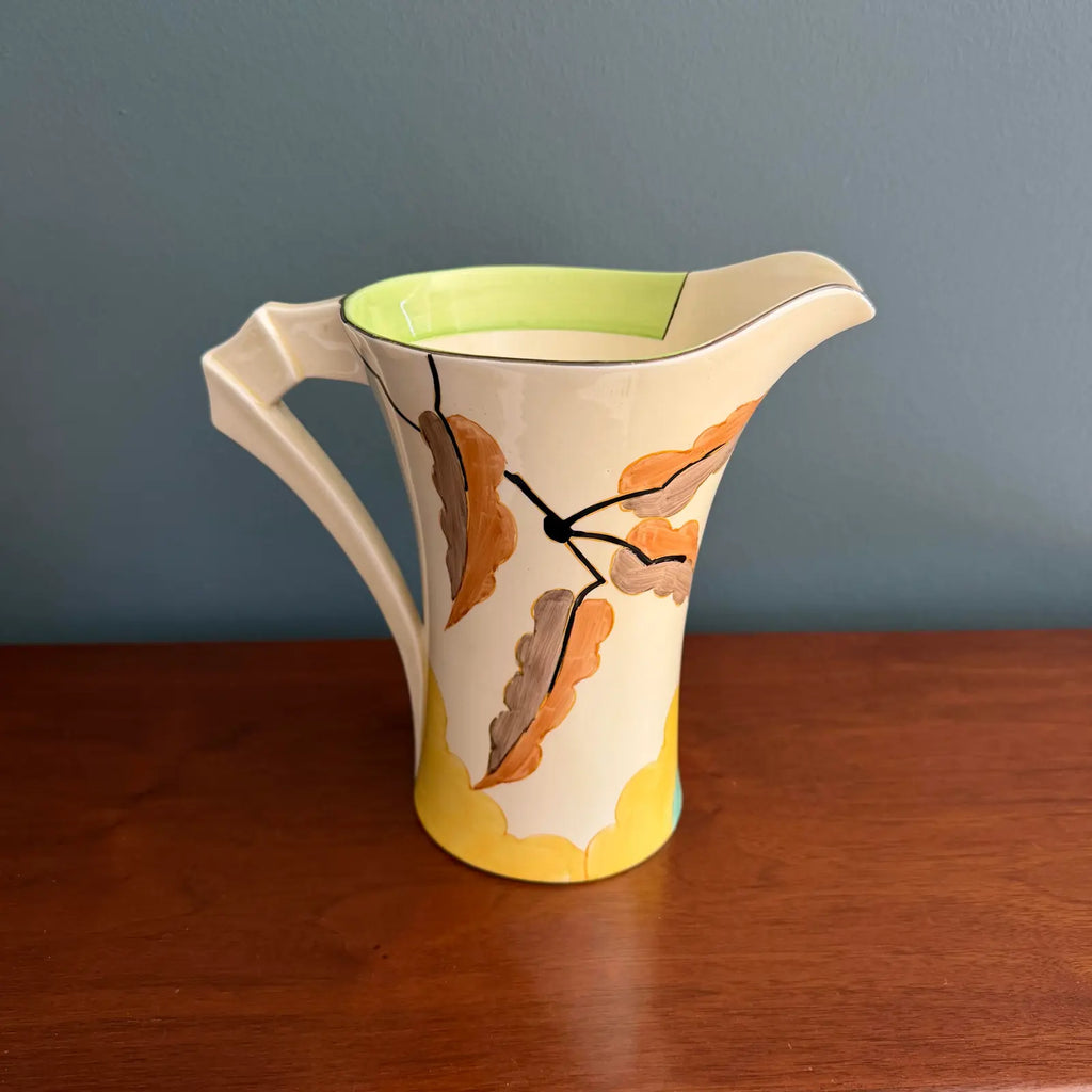 1933 Clarice Cliff “Secrets” Pattern Daffodil Shape Jug – Scarce Form