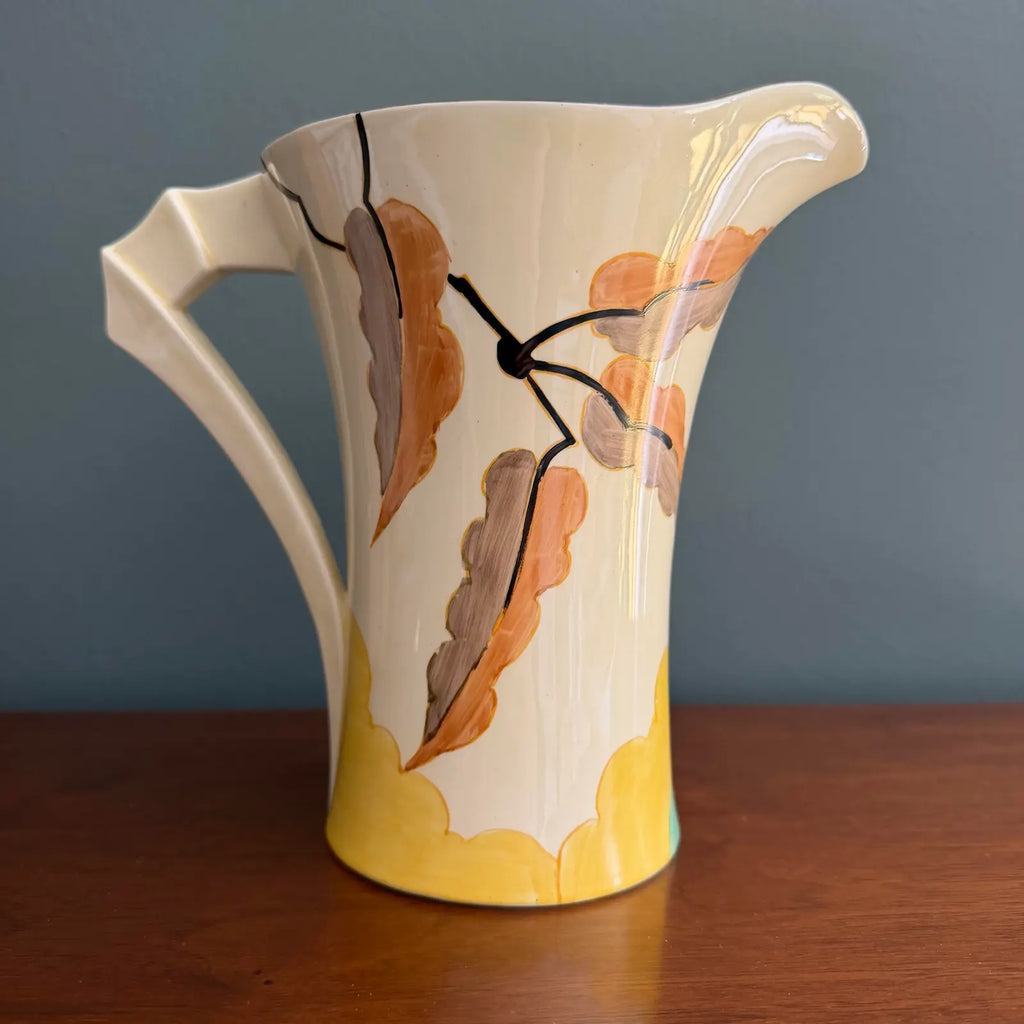1933 Clarice Cliff “Secrets” Pattern Daffodil Shape Jug – Scarce Form