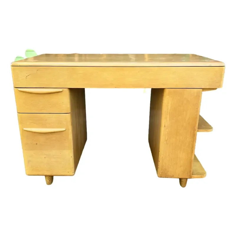 1950s Heywood Wakefield M320 Writing Desk With Bookshelf