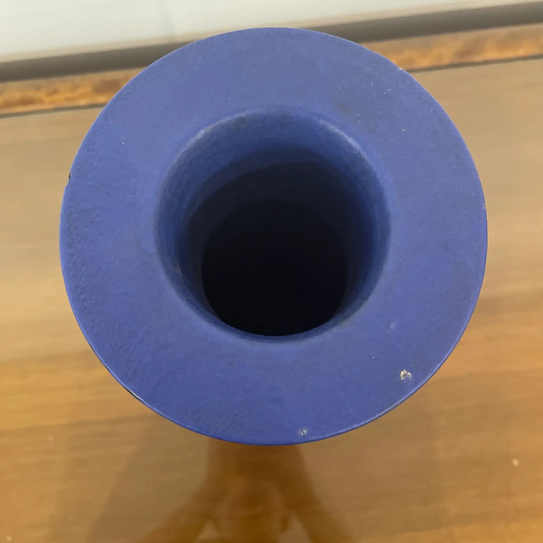 1950s Mid-Century Blue Italian Vase Bittosi or Aldo Lundi Style