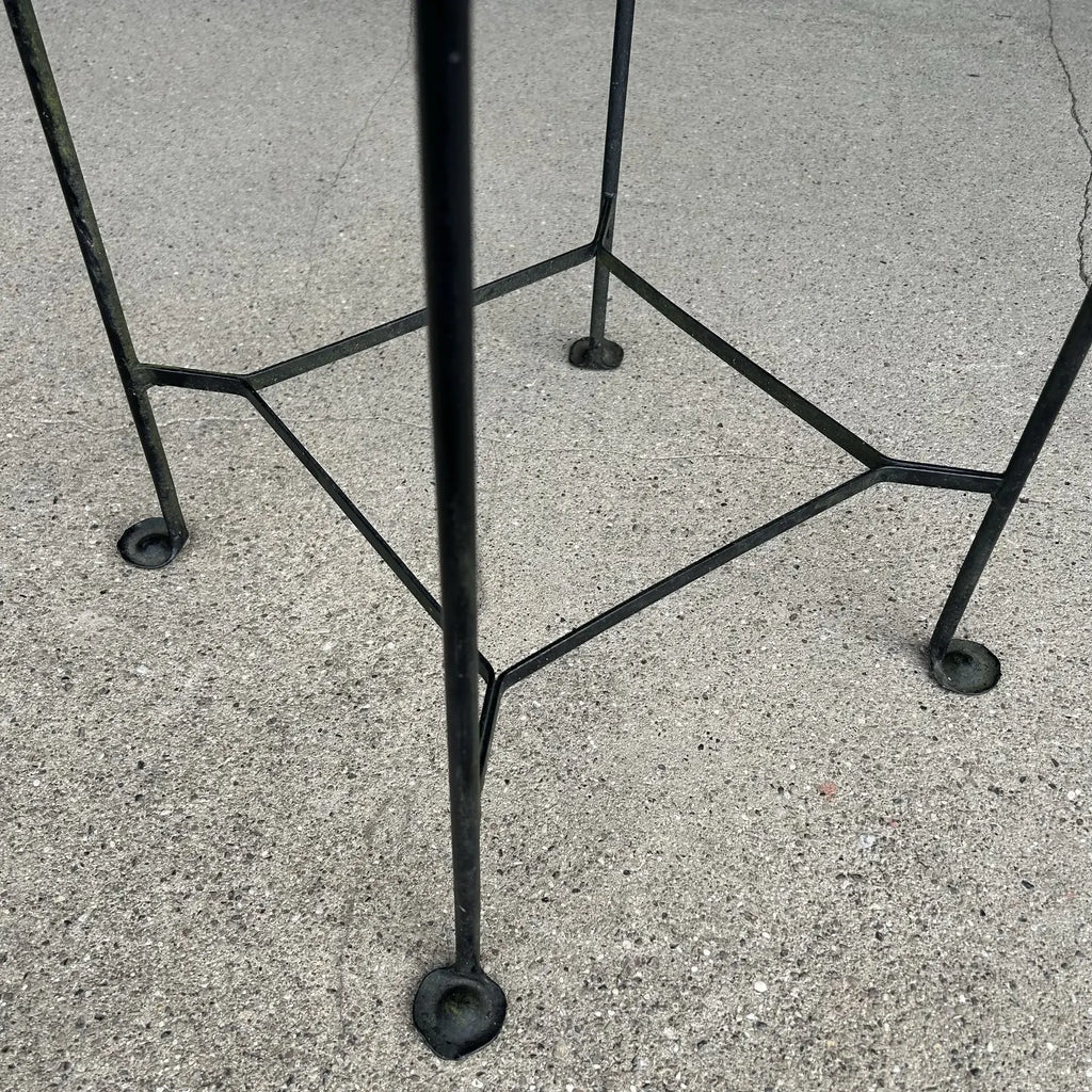 1950s Salterini Outdoor Patio Iron Tall Side Table, Attributed