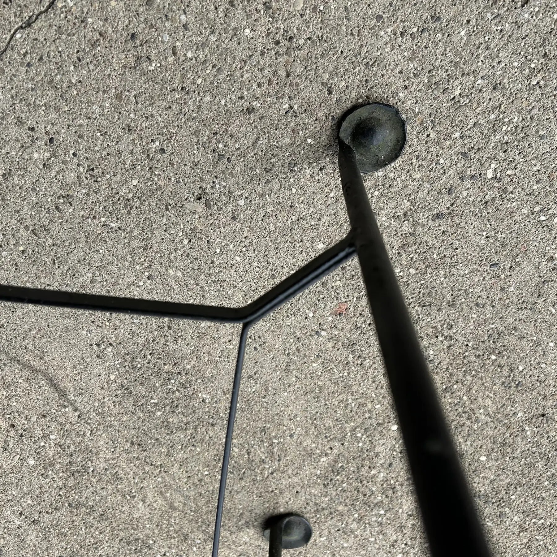 1950s Salterini Outdoor Patio Iron Tall Side Table, Attributed