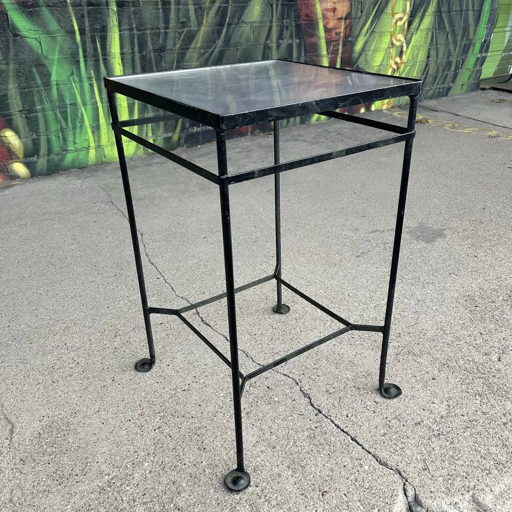 1950s Salterini Outdoor Patio Iron Tall Side Table, Attributed