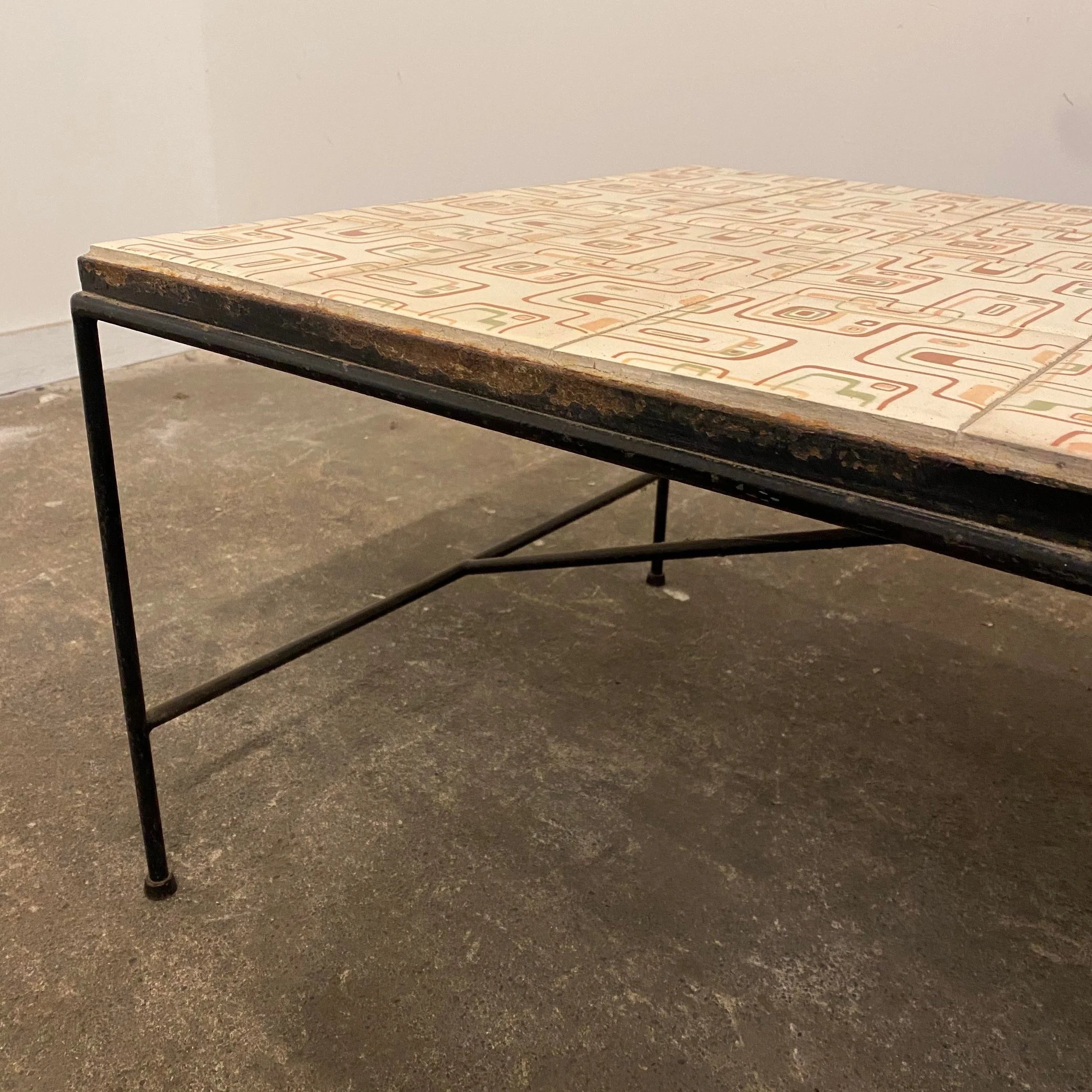 1960s Arden Riddle Tile Top Coffee Table