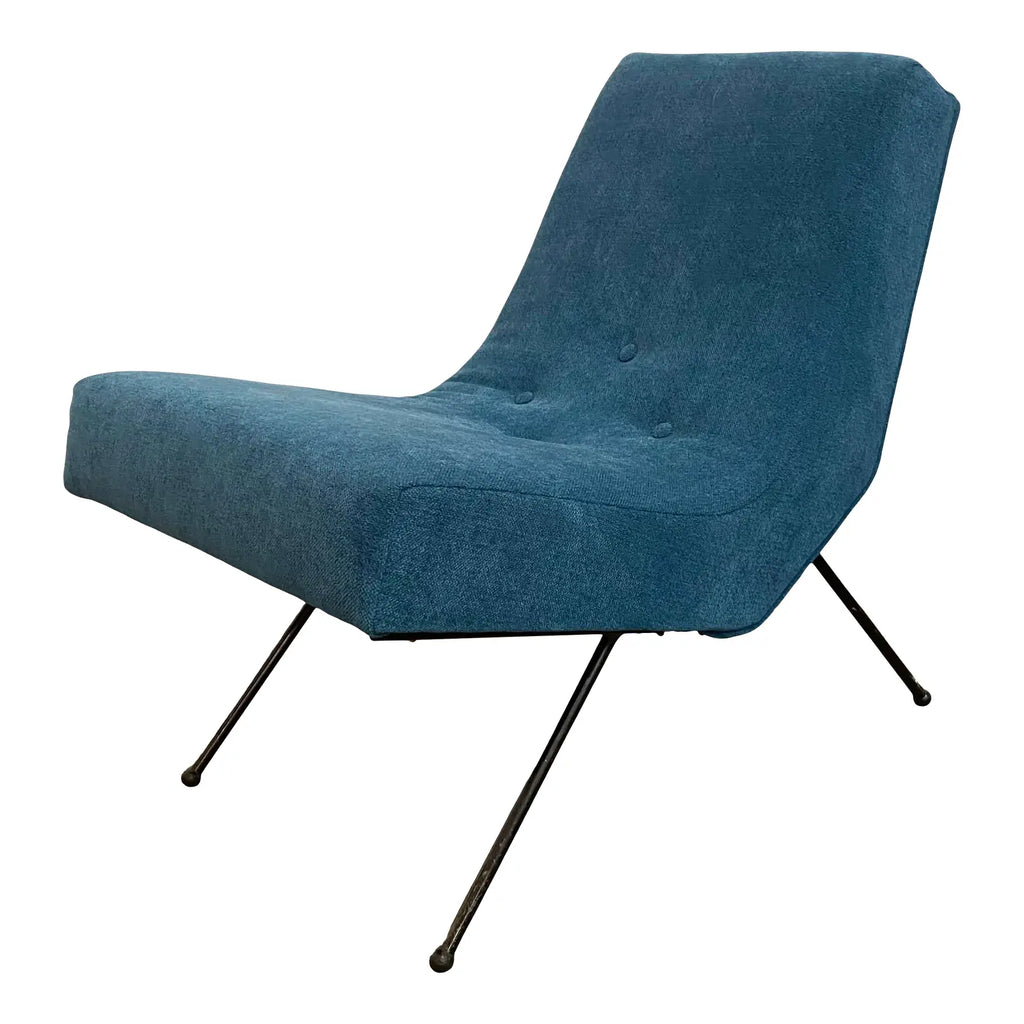 1960s Mid-Century Modern Iron Slipper Chair by Adrian Pearsall