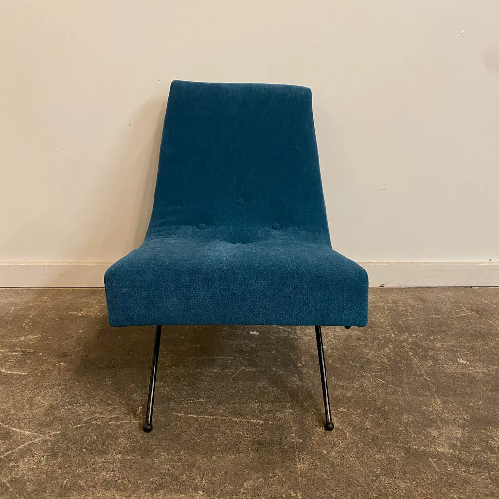 1960s Mid-Century Modern Iron Slipper Chair by Adrian Pearsall