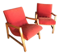 Pair of Jens Risom Lounge Arm Chairs