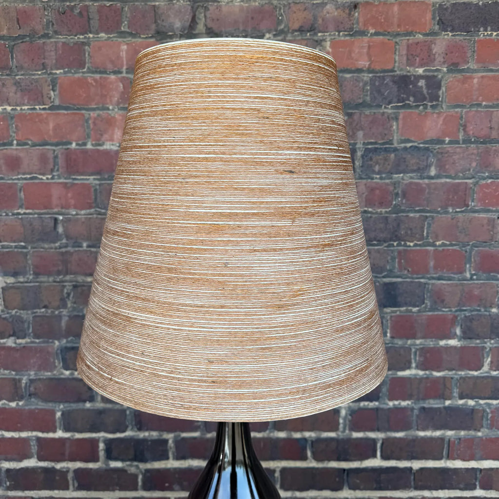 1960s Mid-Century Modern Lotte and Gunnar Bostlund Danish Brown Ceramic Table Lamp