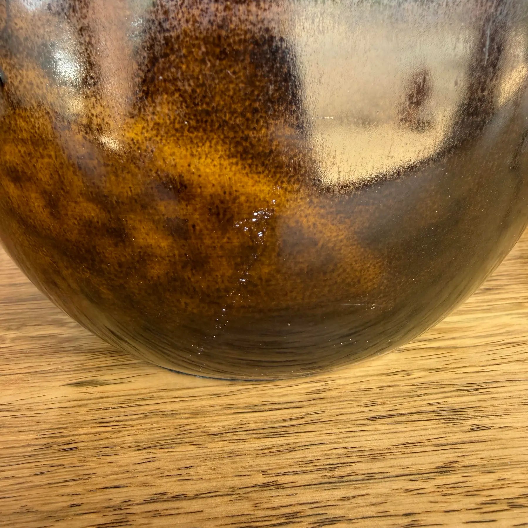 1960s Mid-Century Modern Lotte and Gunnar Bostlund Danish Brown Ceramic Table Lamp