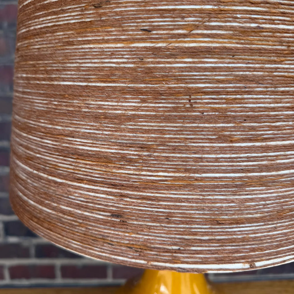 1960s Mid-Century Modern Lotte and Gunnar Bostlund Danish Gold Yellow Ceramic Table Lamp