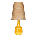 1960s Mid-Century Modern Lotte and Gunnar Bostlund Danish Gold Yellow Ceramic Table Lamp