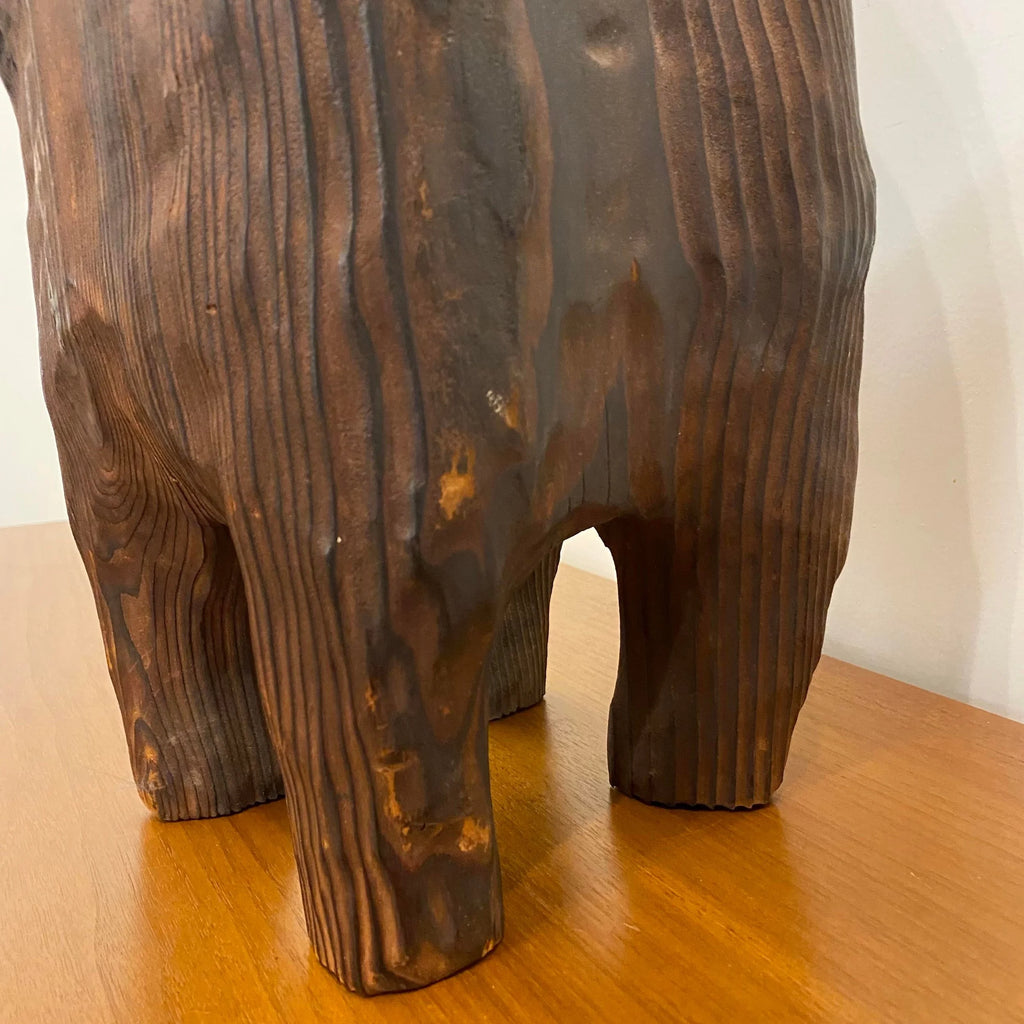 1960s Mid-Century Modern Witco Wood Carved Cat