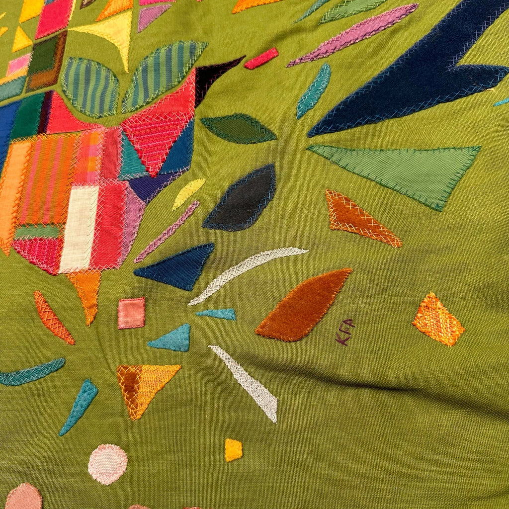 1960s Studio Made Kristina Friberg Fiber Art Tapestry “Joy”