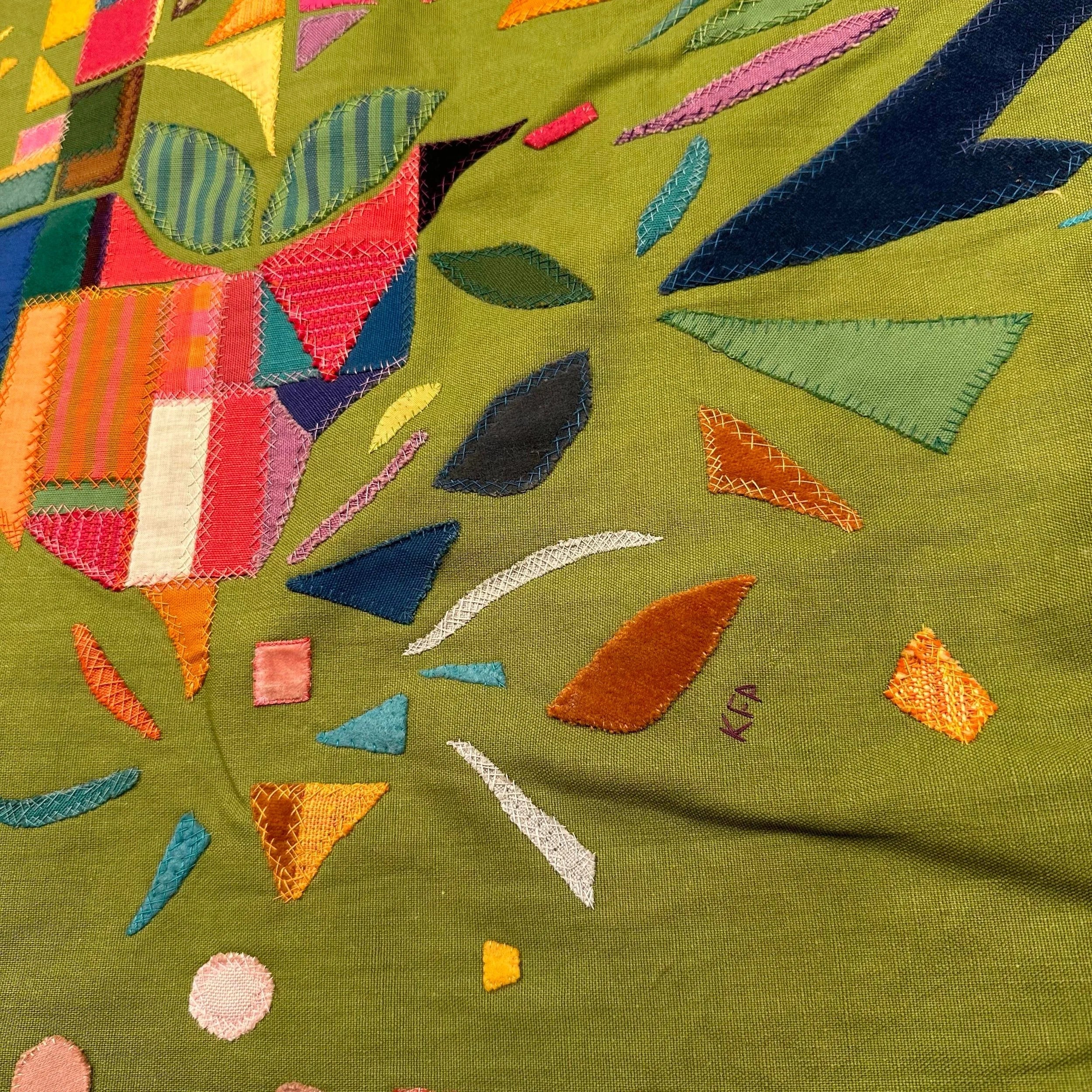 1960s Studio Made Kristina Friberg Fiber Art Tapestry “Joy”