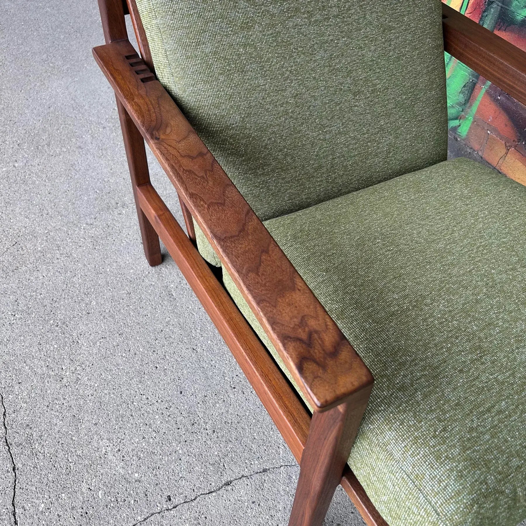 1969 Studio Made Arden Riddle Lounge Chair and Ottoman