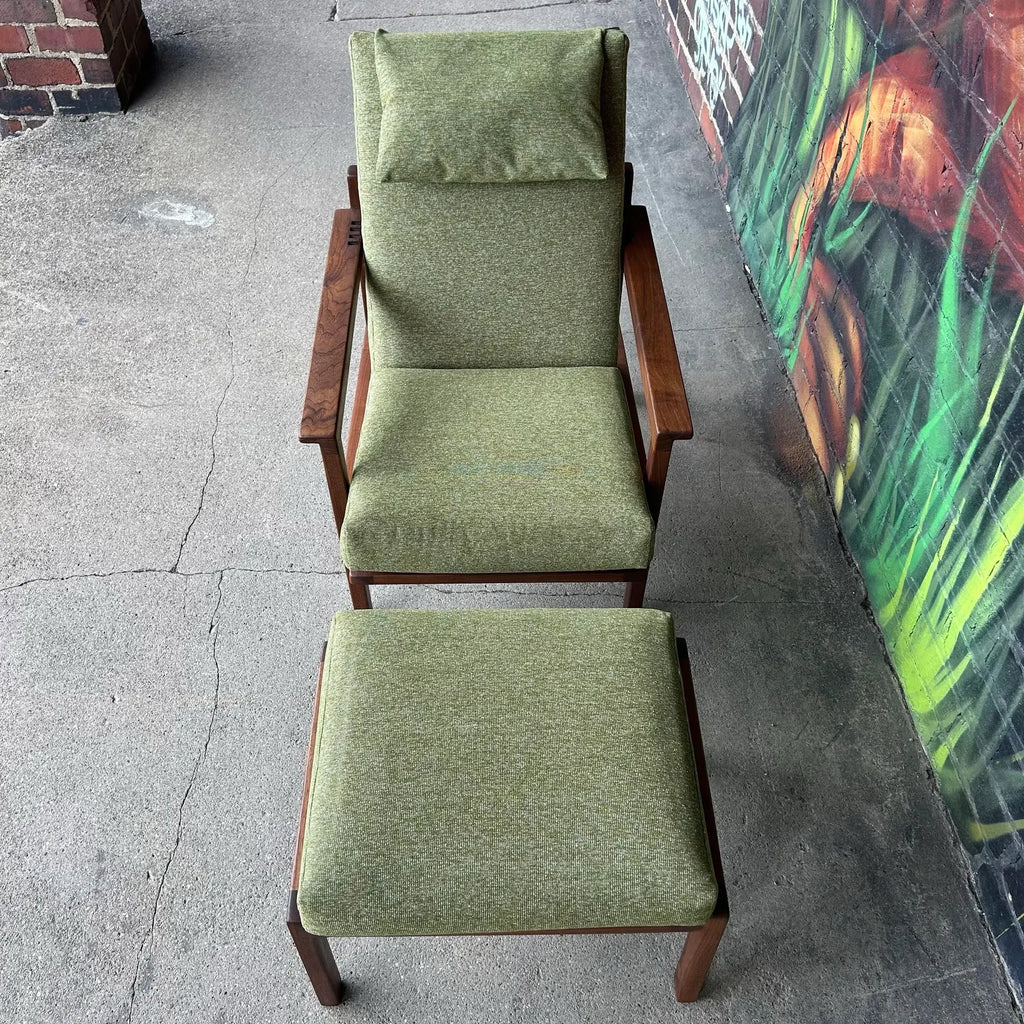 1969 Studio Made Arden Riddle Lounge Chair and Ottoman