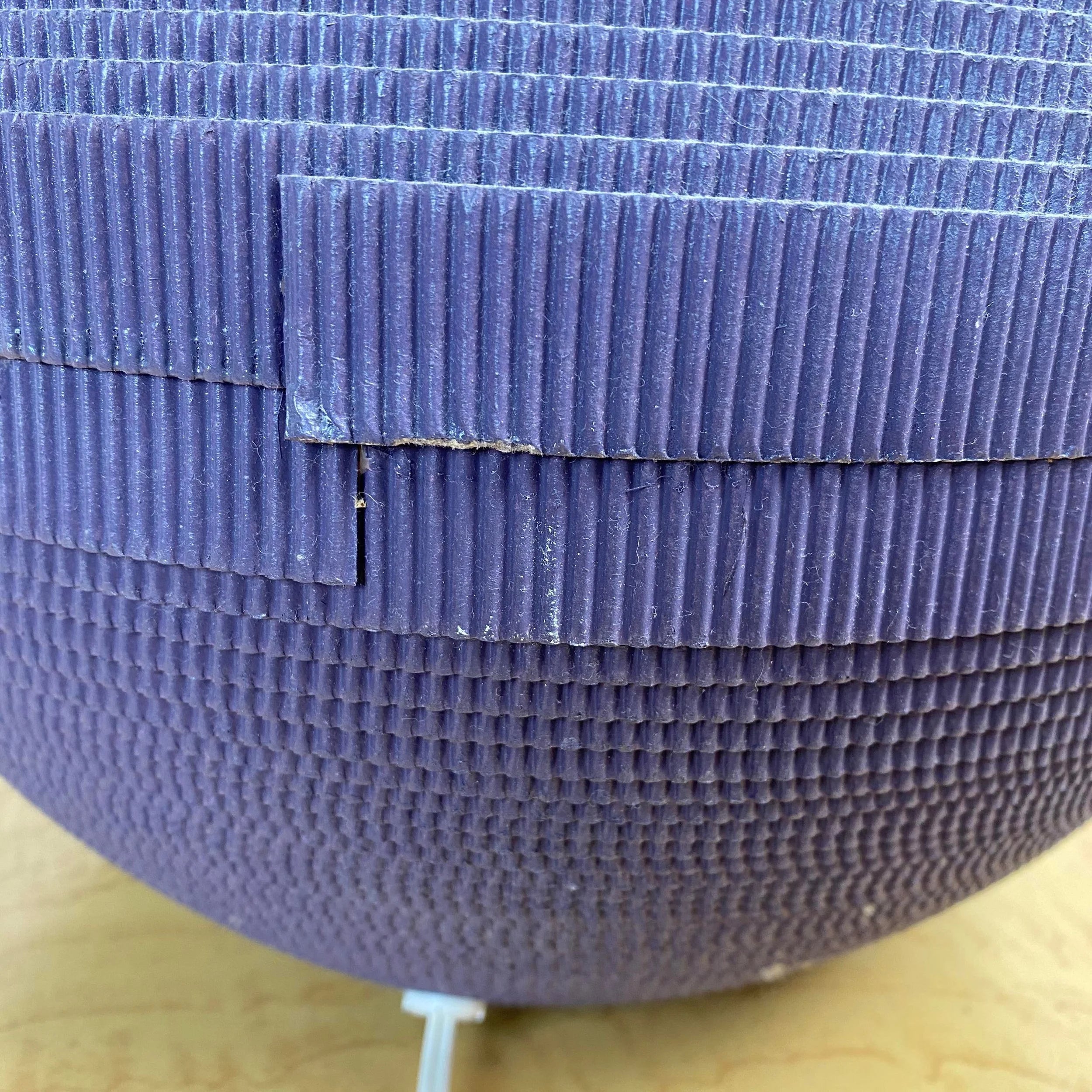 1970s Corrugated Cardboard Table Lamp