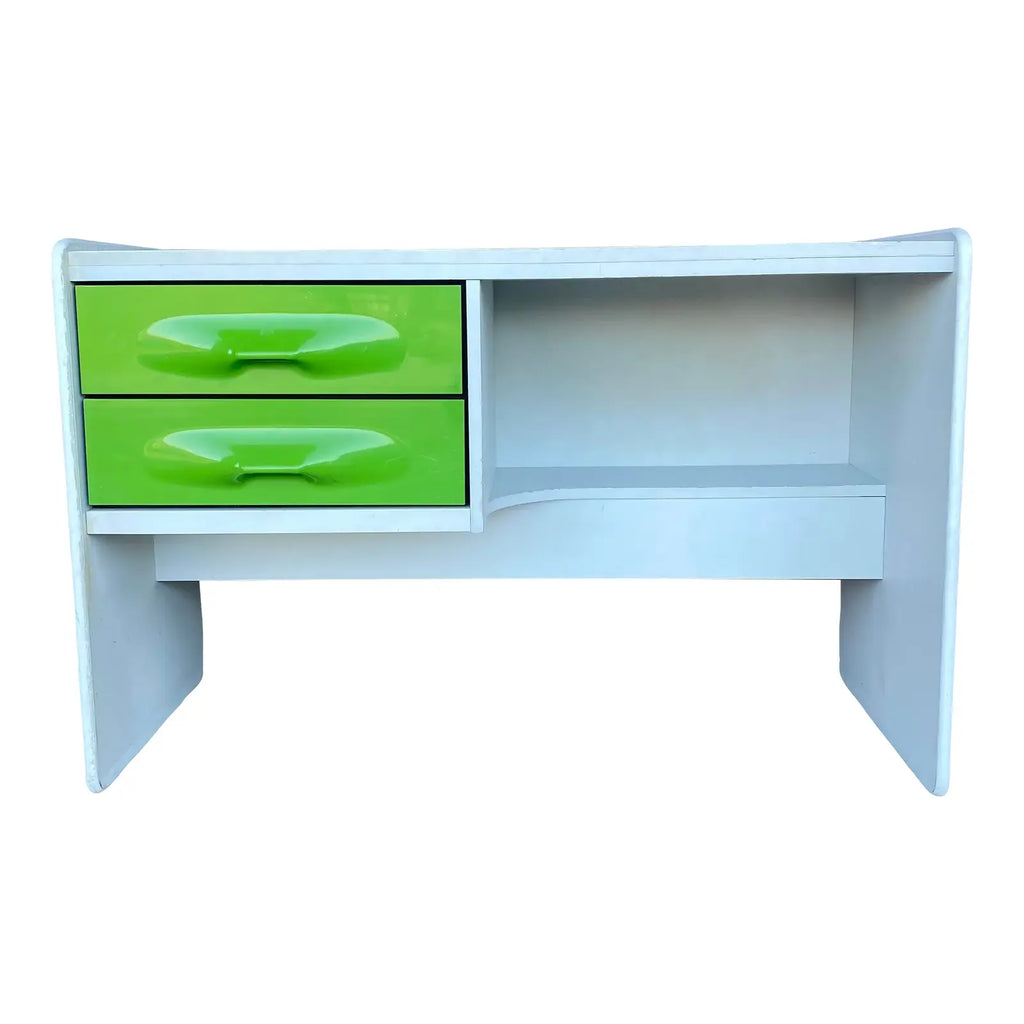 1970s Desk by Giovanni Maur for Treco Green Mid Century Modern Retro