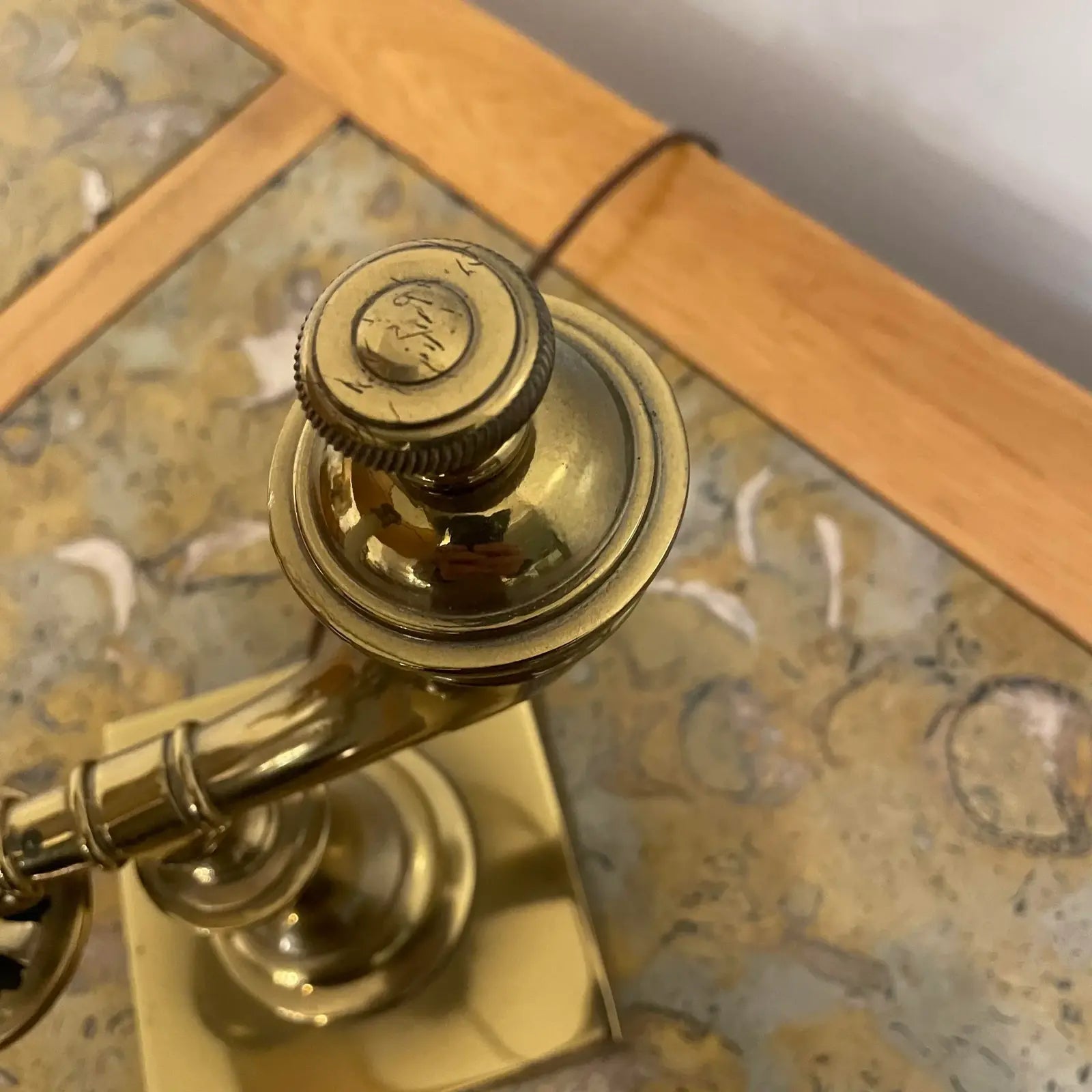 1970s Mid-Century Modern Brass Stiffel Table Lamp