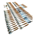 1970s Mid-Century Modern Dansk Wood Accent Flatware – Jens Quistgaard De – Teak & Stainless -92 Pieces