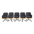 1970s Ward Bennett Office Chairs- Set of 5