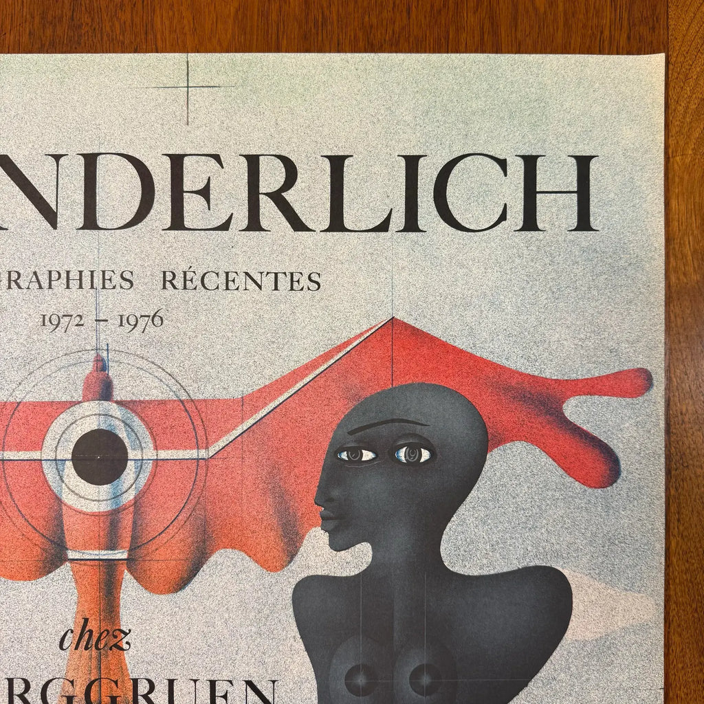 1976 Paul Wunderlich Lithographs Exhibition Poster