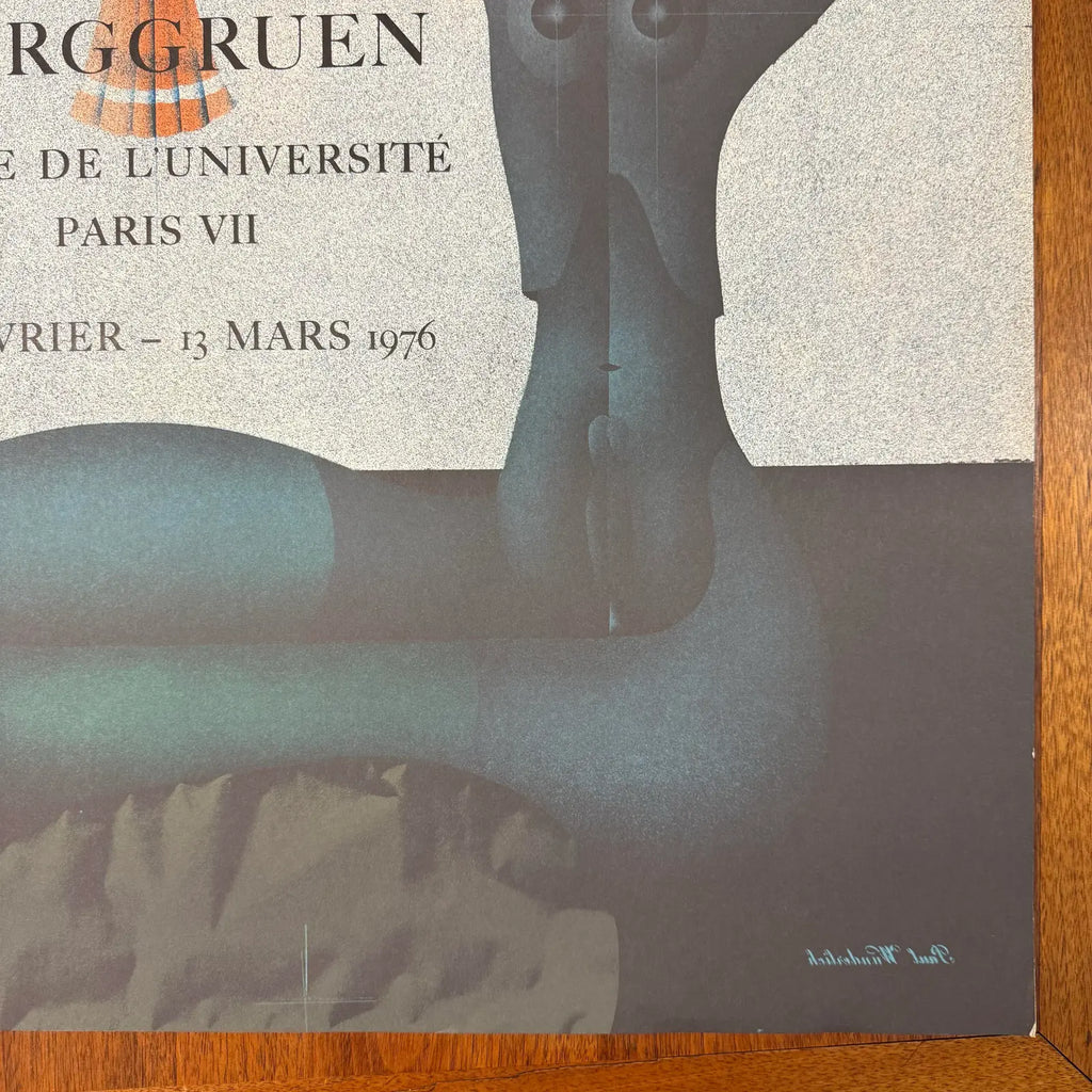 1976 Paul Wunderlich Lithographs Exhibition Poster
