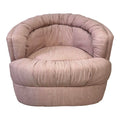 1980s Barrel Back Swivel Chair by Brookwood Furniture