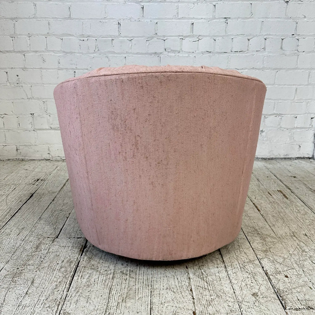 1980s Barrel Back Swivel Chair by Brookwood Furniture