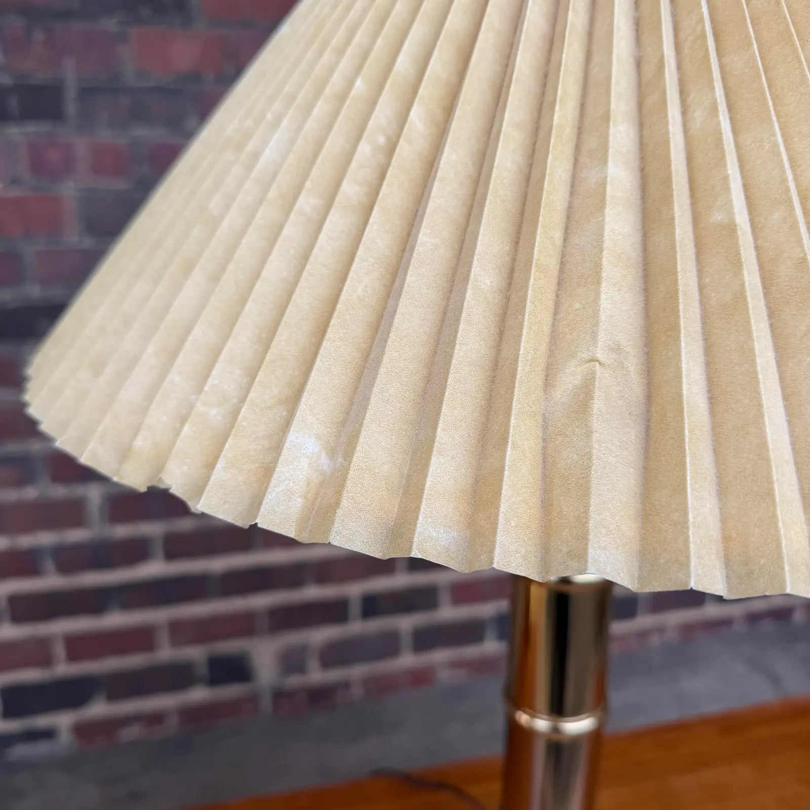 1980s Faux Bamboo Brass Table Lamps - A Pair