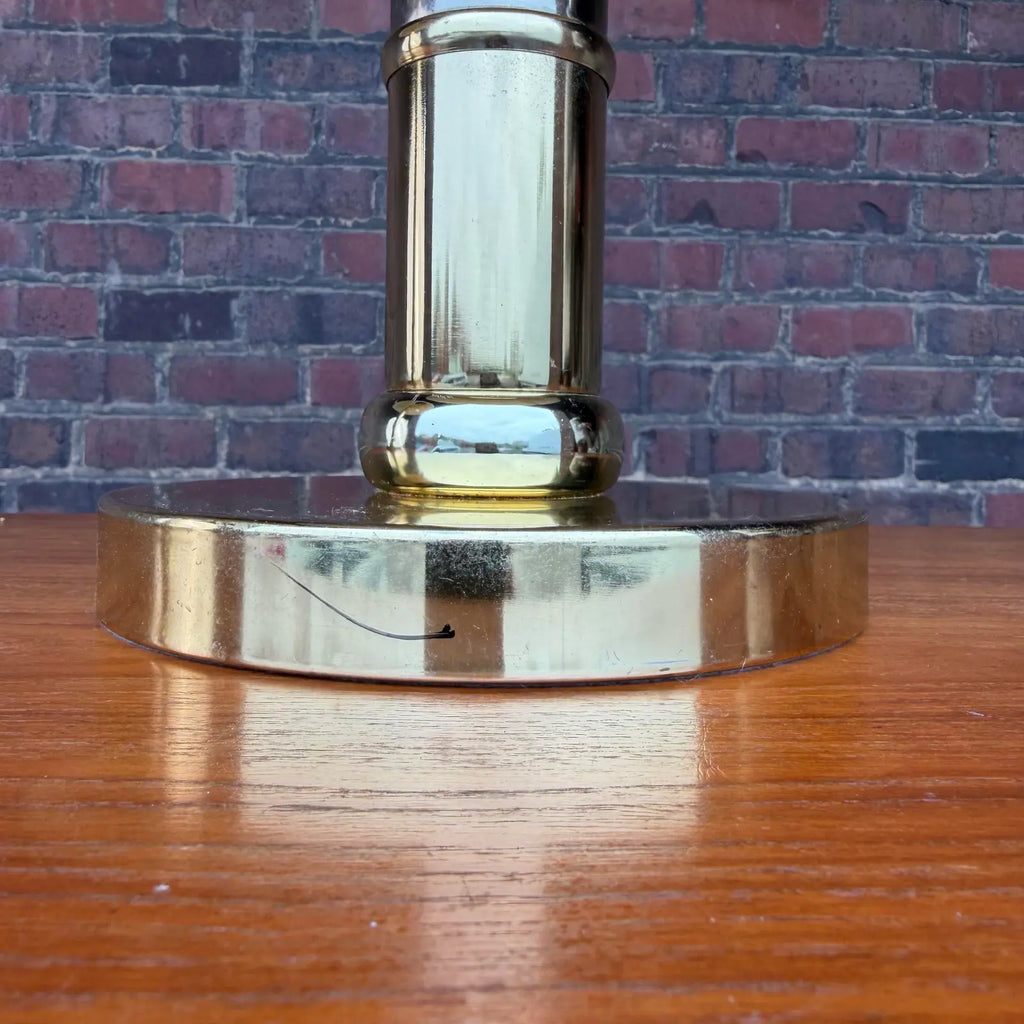 1980s Faux Bamboo Brass Table Lamps - A Pair