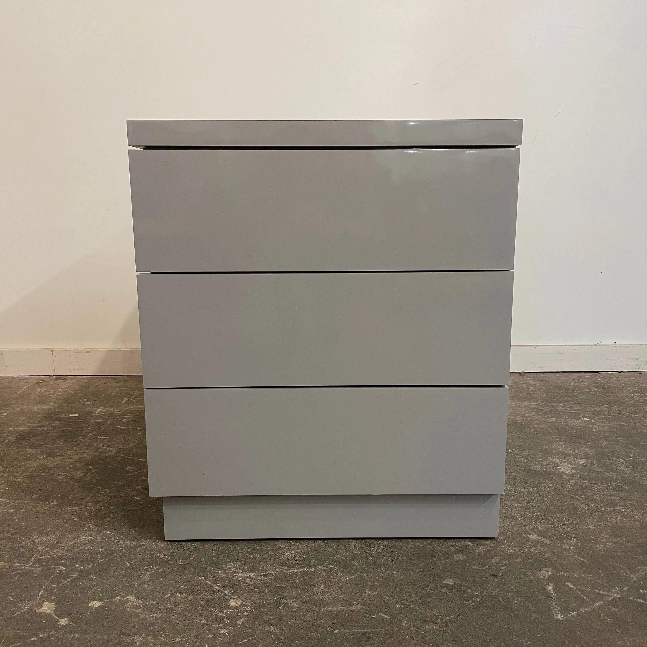 1980s Grey Cabinet 3 Drawer Dresser
