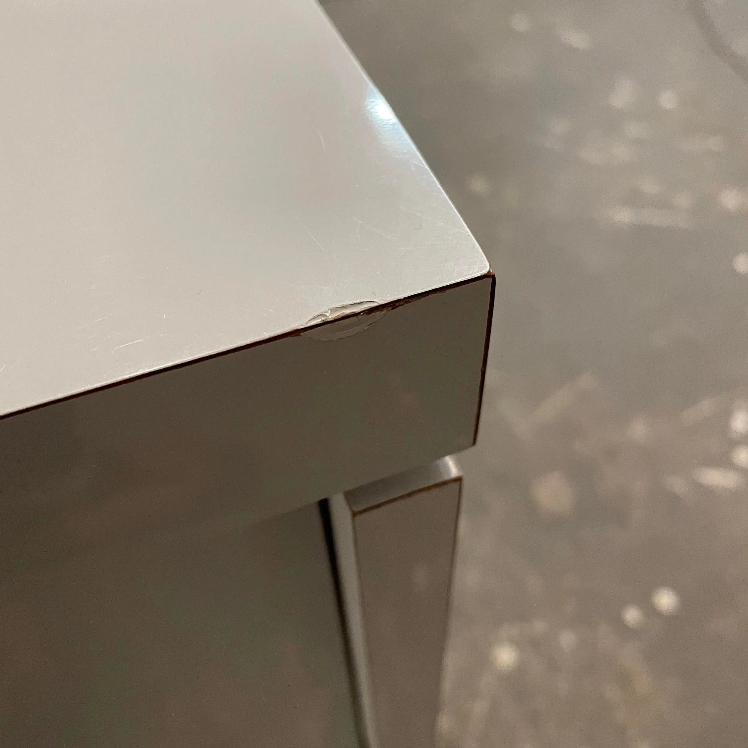 1980s Grey Cabinet 3 Drawer Dresser