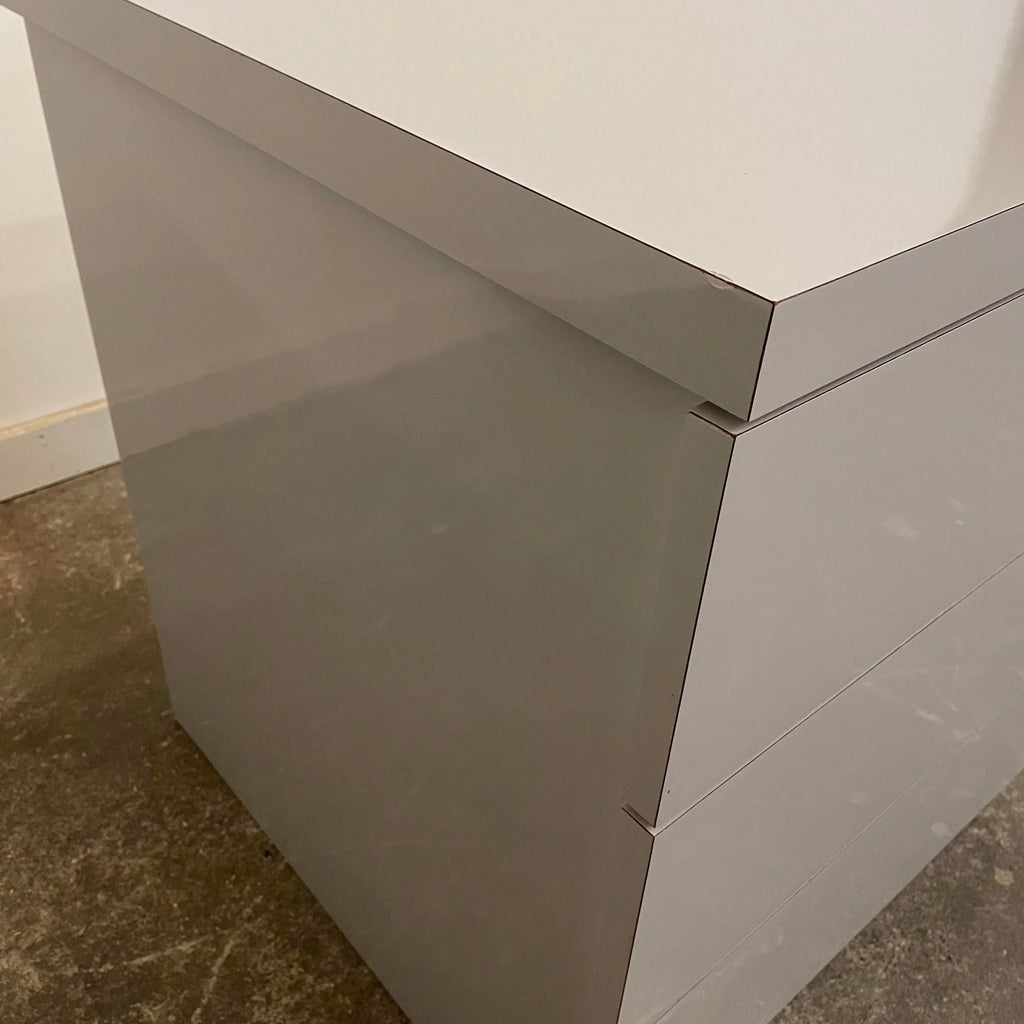 1980s Grey Cabinet 3 Drawer Dresser