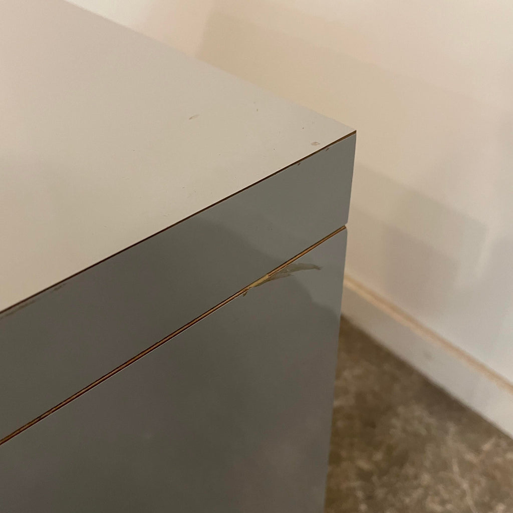 1980s Grey Cabinet 3 Drawer Dresser