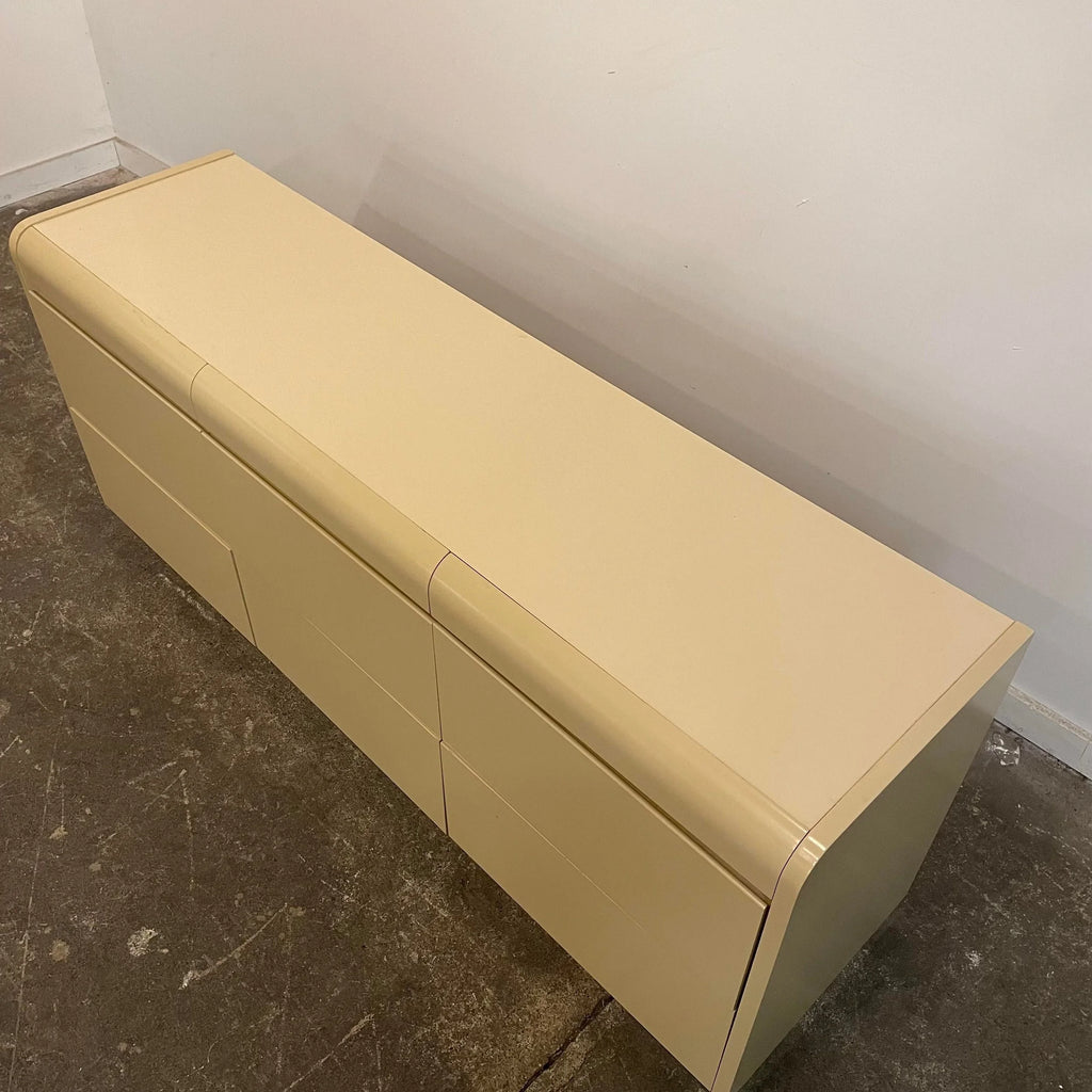 1980s Lane Brass 9 Drawer Low Dresser