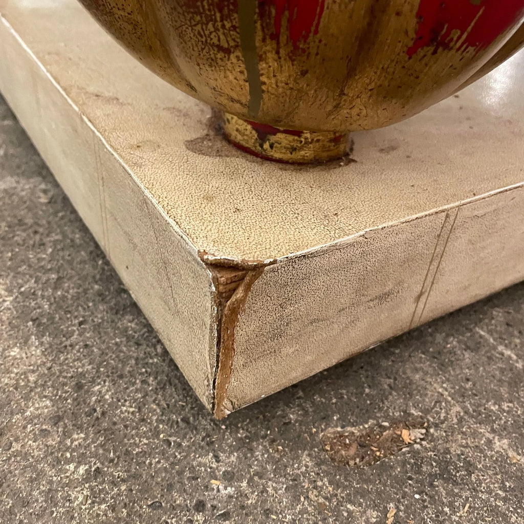 1980s Leather Wrapped Coffee Table