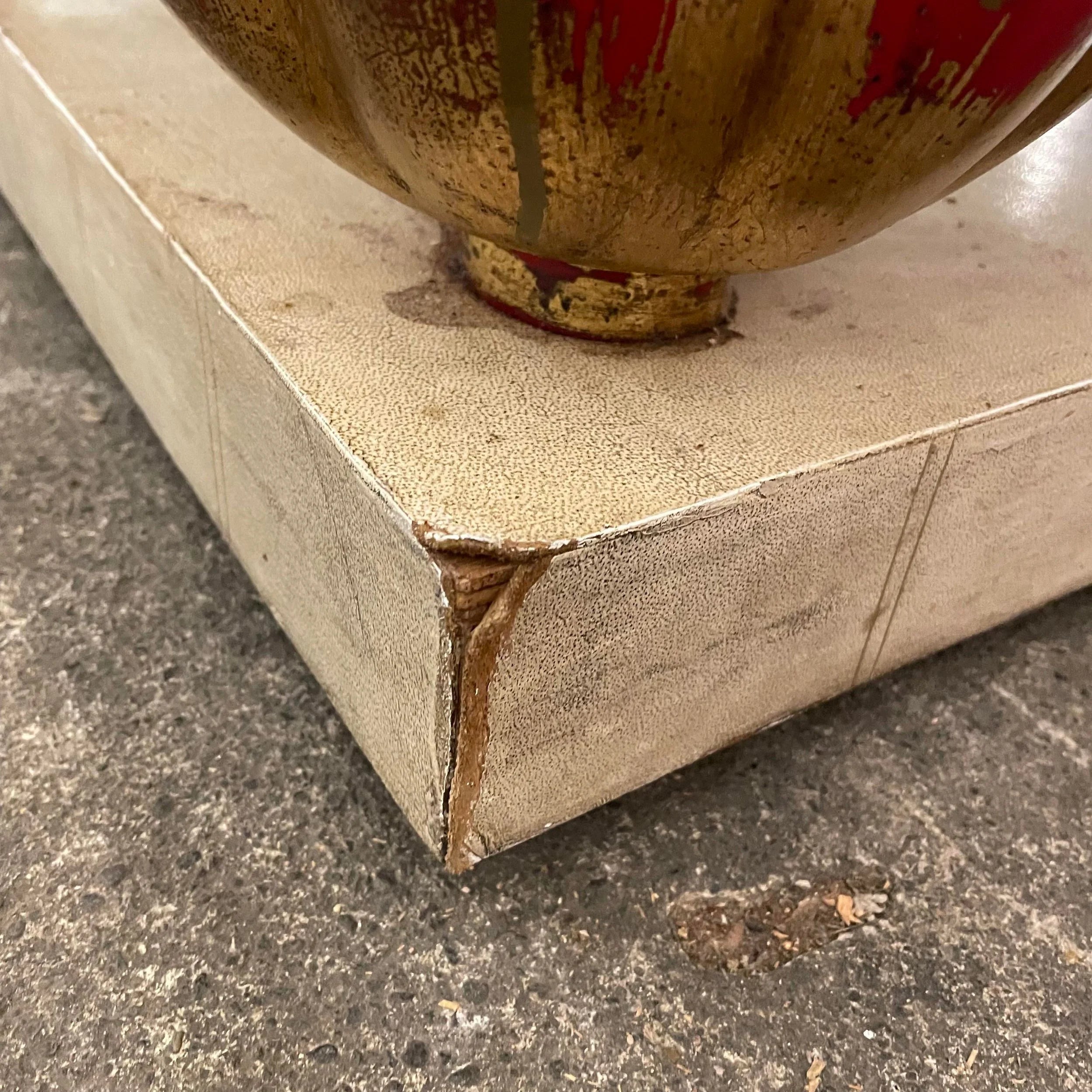 1980s Leather Wrapped Coffee Table