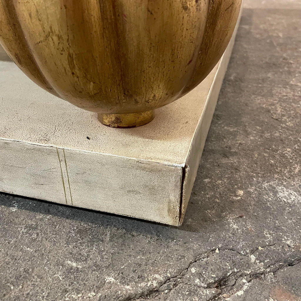 1980s Leather Wrapped Coffee Table
