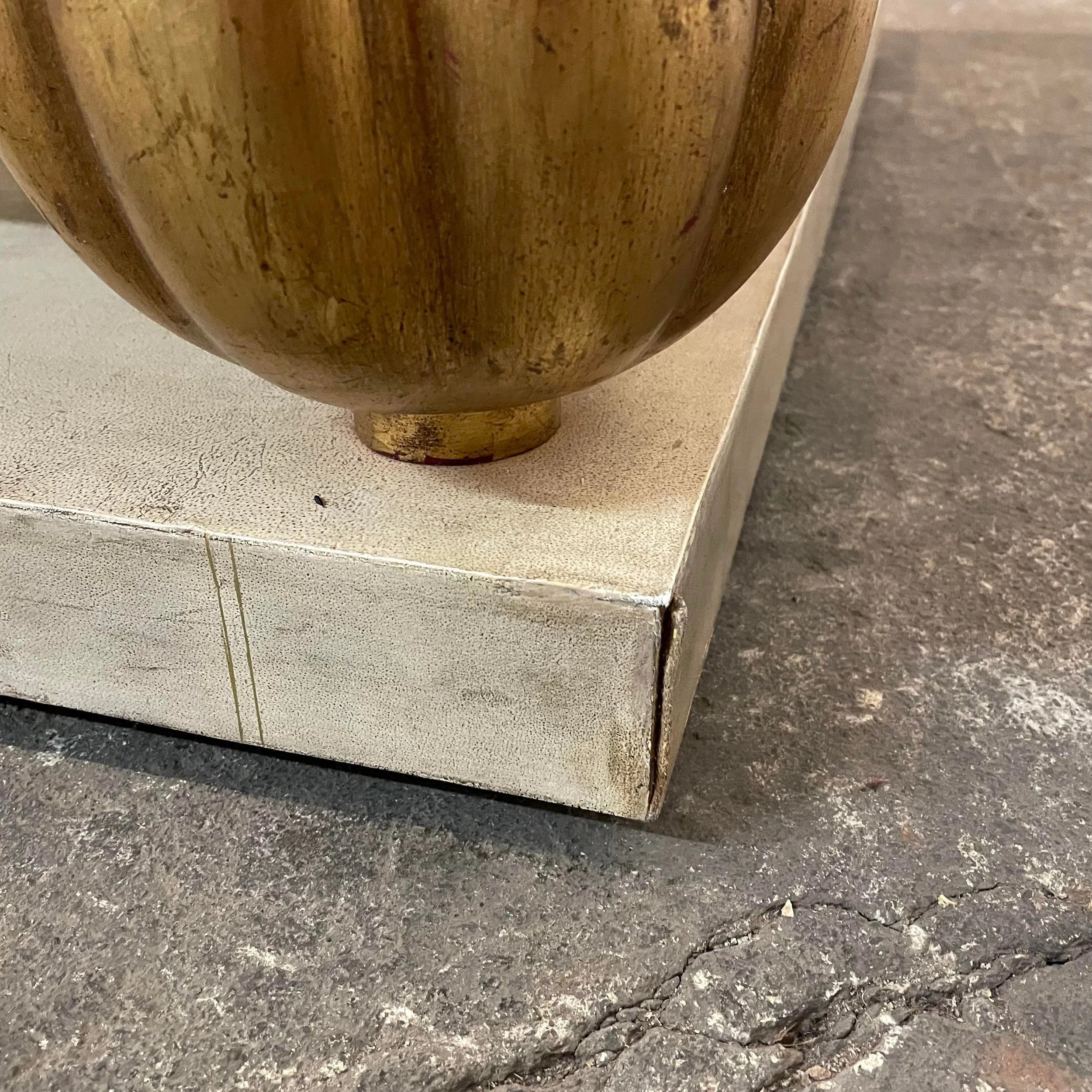 1980s Leather Wrapped Coffee Table