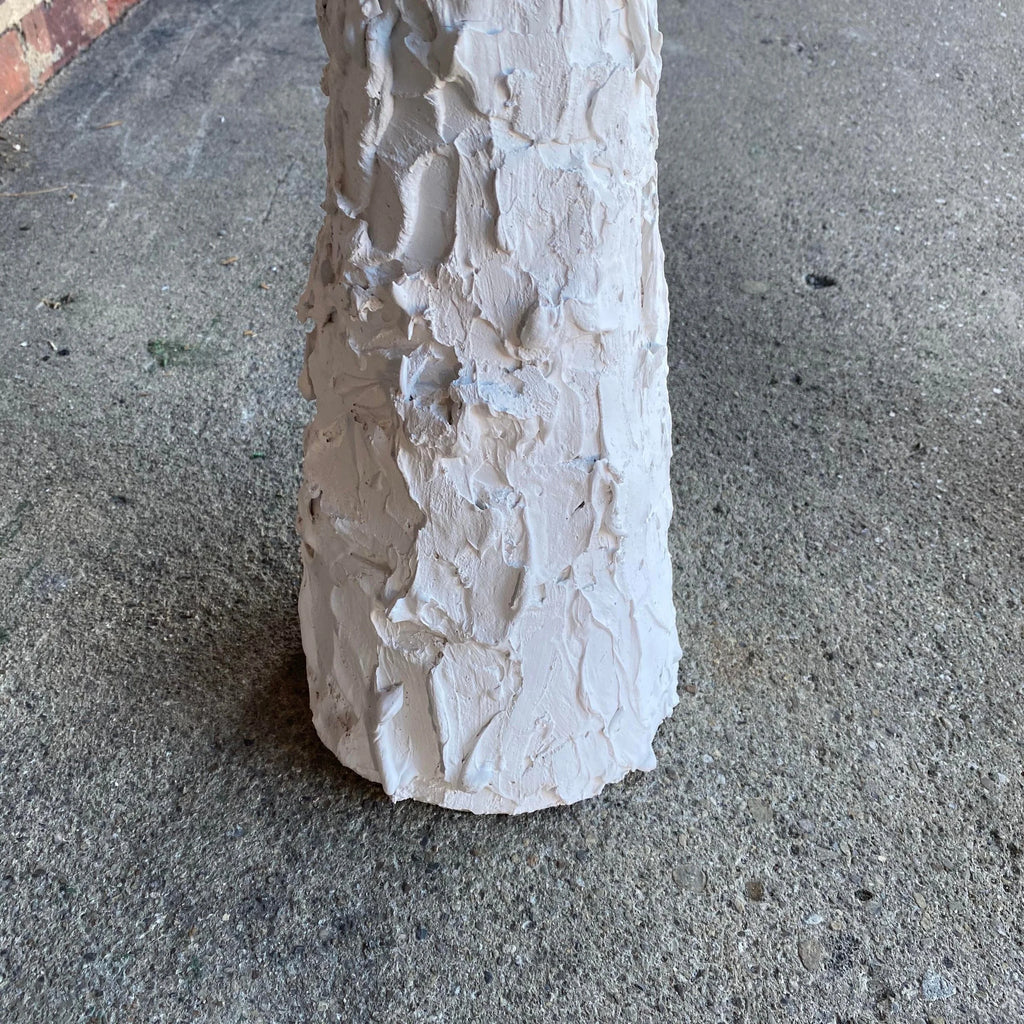 1980s Plaster and Glass Top Coffee Table