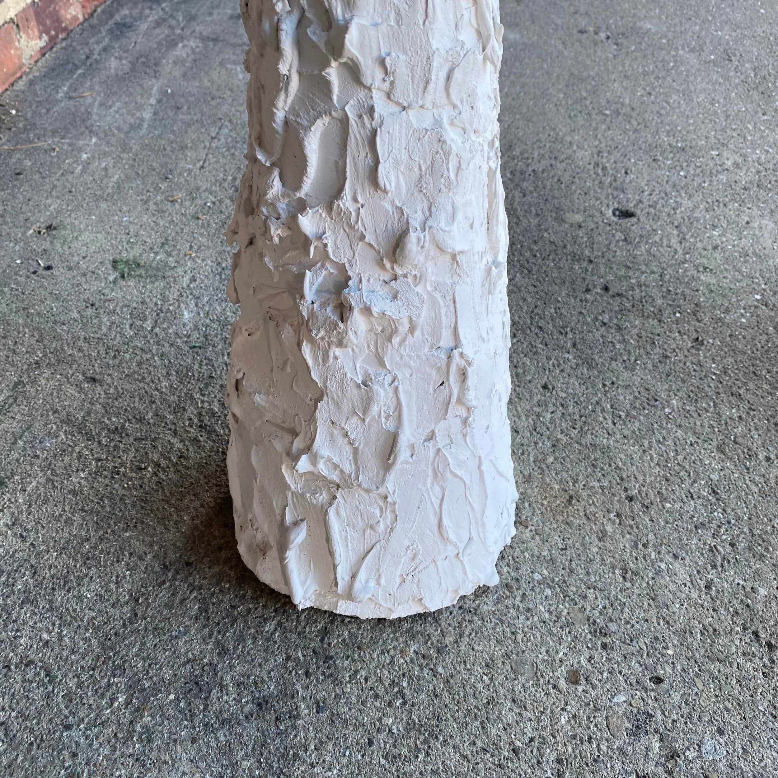 1980s Plaster and Glass Top Coffee Table