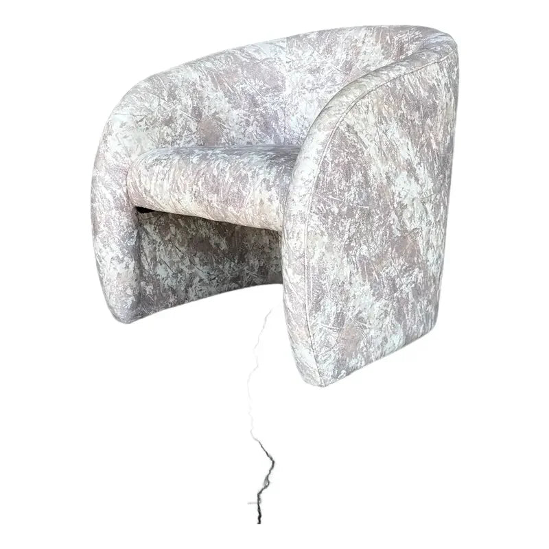 1980s Postmodern Brayton International Barrel-Backed Lounge Chair