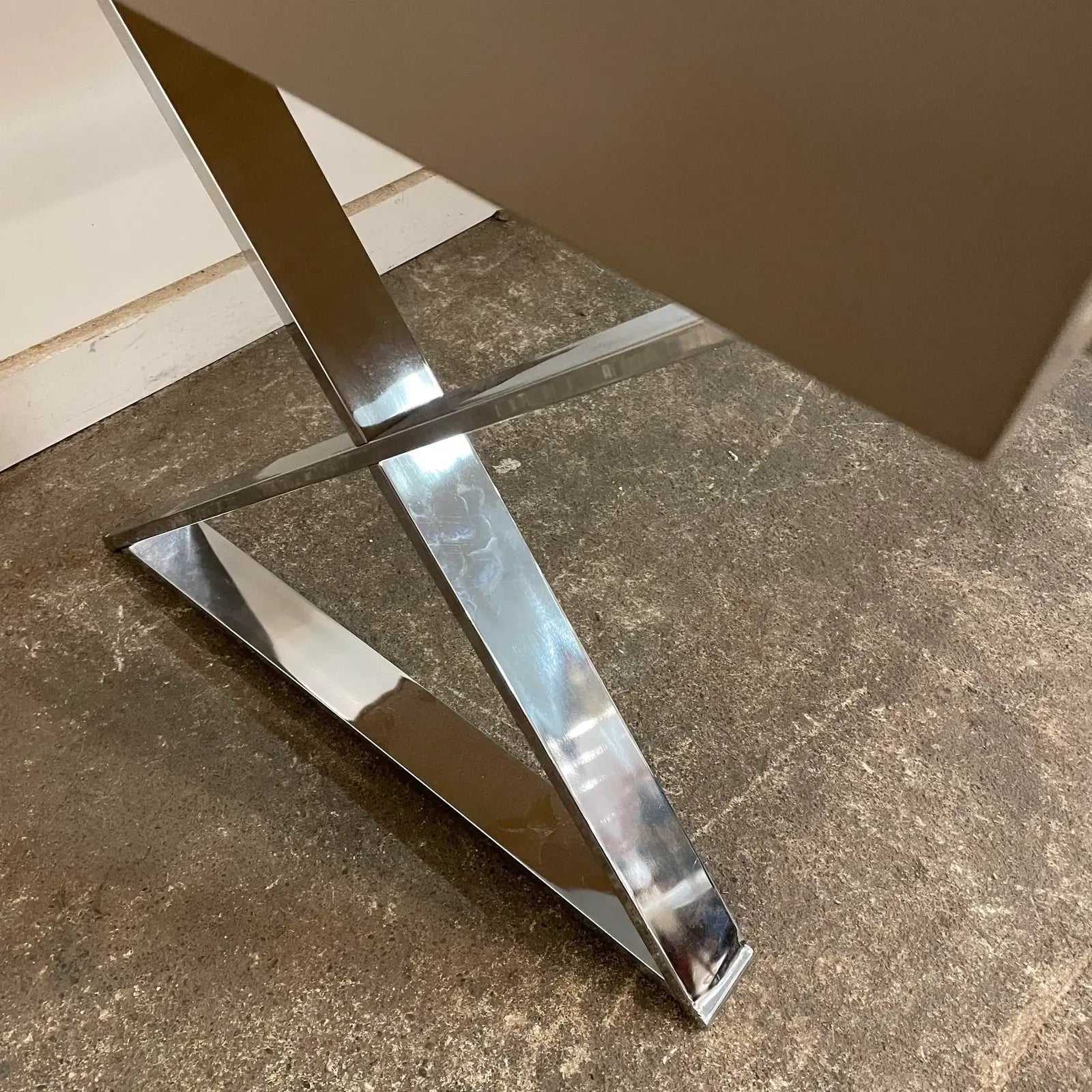 1980s Postmodern Chrome X Base Desk