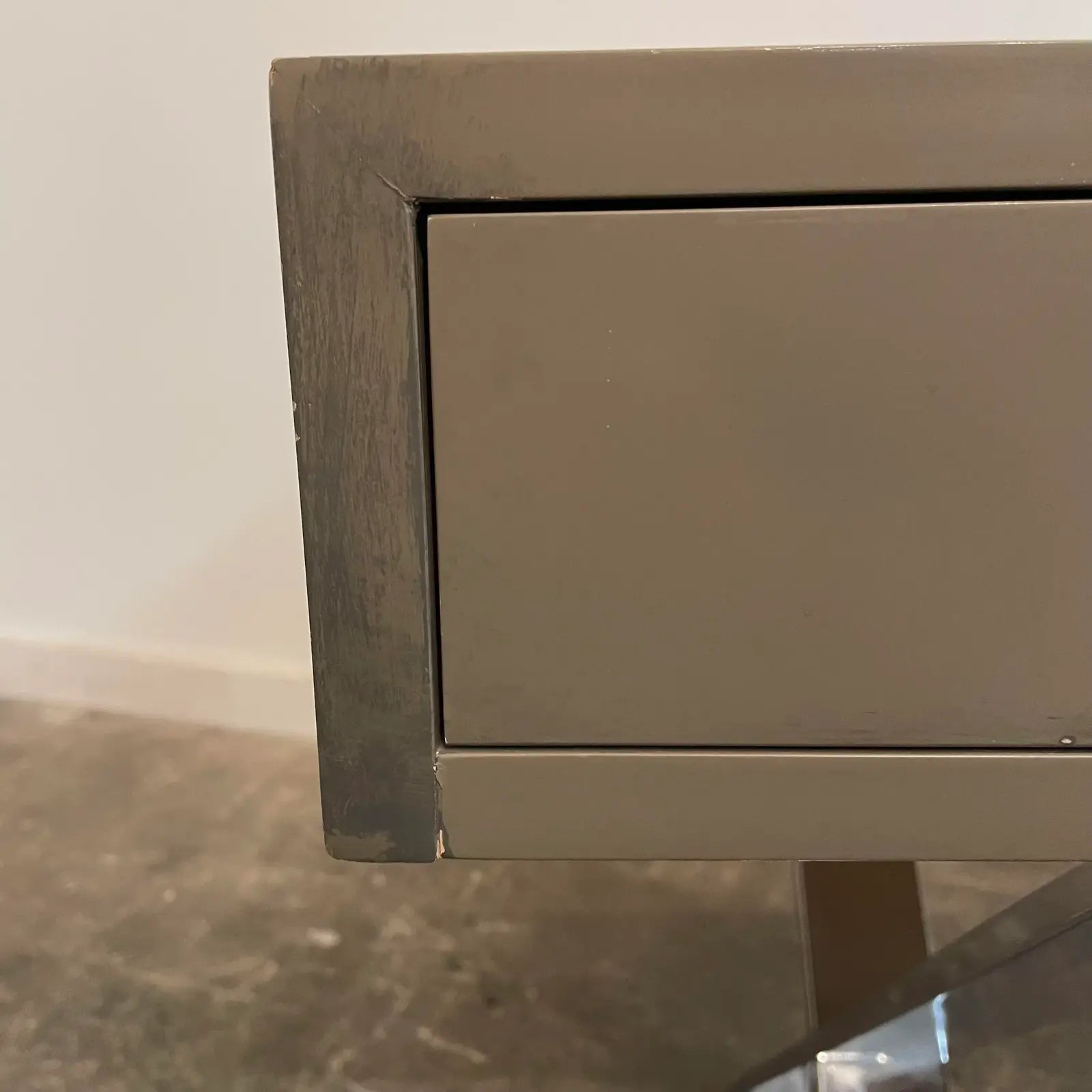 1980s Postmodern Chrome X Base Desk